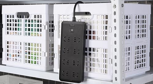Eslite 3-Pack Collapsible Plastic Storage Crates,Foldable Crates for Storage,16L (White) - color: White