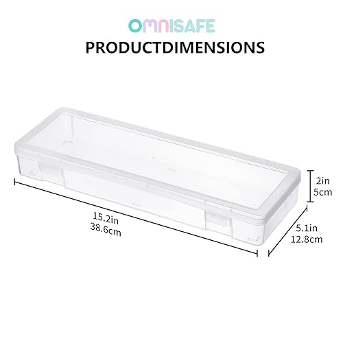 6 Pack Large Plastic Hobby Art Craft Organizer,Clear Plastic Storage Containers with Latching Lid, for Pencil Box, Lego, Crayon - size: Large - 6 Pack