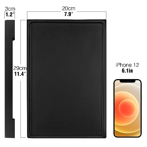 Luxspire Vanity Tray, Bathroom Tray Toilet Tank Storage Tray, Resin Kitchen Sink Trays, Vanity Countertop Organizer for Candles Soap Towel Perfume Holder Dish Decorative Serving Trays -Large- Black - color: C - Black, style: Large