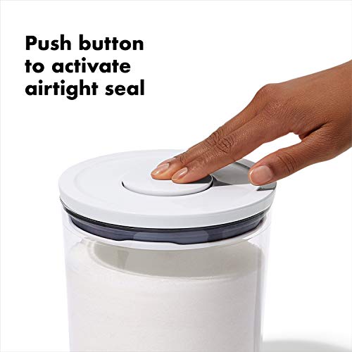 OXO Good Grips Round 3-Piece Mini Round POP Canister Set - size: 3 pack - 0.6 qt, style: Plastic Bath Set