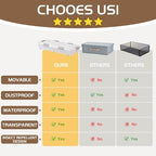 4 PCS*49 Qt Wheeled Latching Under Bed Storage, Double Opening Lids Stackable Bin with Latch Lid, Plastic Container to Organize Shoes Underbed, Clear with White Lid(White) - size: 37Quart*4PC