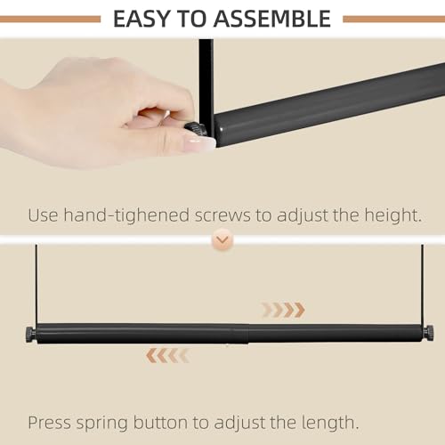 STORAGE MANIAC Adjustable Closet Rod Hanging Clothes Heavy Duty Closet Extender Hanging Rod Space-Saving Clothes Hanging Bar Double Closet Hanging Rod Hanging Closet Organizer Closet Bar,2 Pack Black - style: 2 Pack Black