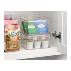 iDesign Plastic Stackable Hinged-Lid Pantry or Kitchen Storage Box - Set of 6 - Clear - style: Pack of 6