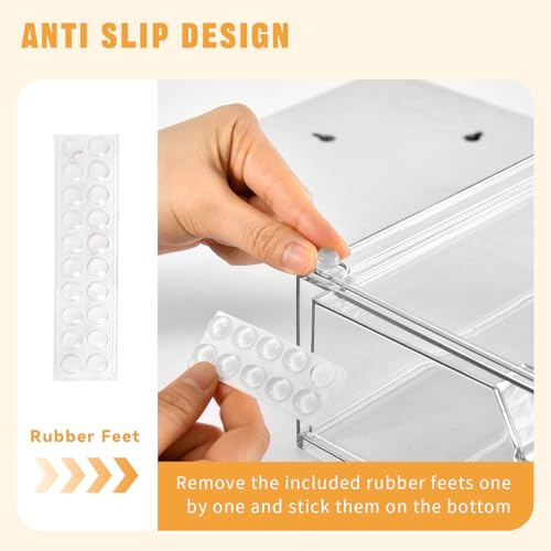 3 Pack Stackable Makeup Organizer, 12.1''L Acrylic Bathroom Organizer and Storage Undersink Drawer, Cosmetics and Beauty Supplies,Clear Plastic Storage Bins for Vanity,Pantry,Desk,Cabinet,Kitchen - style: 3pack Wide