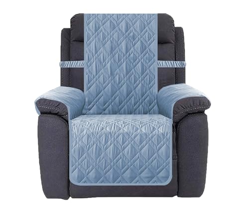 Ameritex Waterproof Nonslip Recliner Cover Stay in Place, Dog Chair Cover Furniture Protector, Ideal Recliner Slipcovers for Pets and Kids (Stoneblue, 23") - color: Stoneblue, size: 23"