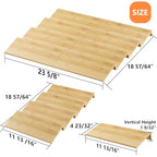 AMBIRD Bamboo Spice Drawer Organizer with Non-slip Mat,4 Tier - 2 Set Jar Spice Rack Tray From 12''to 24'',Hold up 48 Jars Seasoning Organizer for Kitchen,Cabinet,Drawers,Countertop - size: 8 Pcs x 11.8'' W, style: Natural