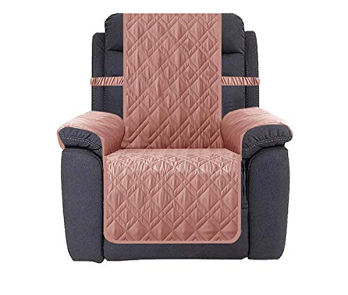Ameritex Waterproof Nonslip Recliner Cover Stay in Place, Dog Chair Cover Furniture Protector, Ideal Recliner Slipcovers for Pets and Kids (Pink, 23") - color: Pink, size: 23"