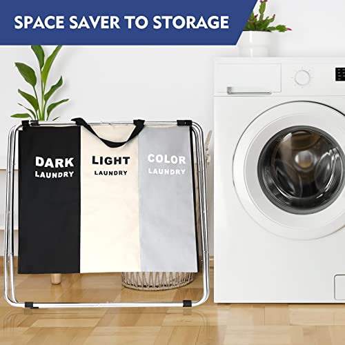 180L Large Laundry Basket, Freestanding Laundry Hamper, Collapsible Tall Clothes Hamper with Handles for Dirty Clothes in the Dorm & Family Closet Storage Container and Organizer (1-Pack) - color: 1-Pack
