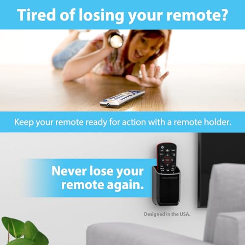 TotalMount Hole-Free Remote Control Holder – Eliminates Need to Drill Holes in Your Wall (Black, Quantity 1) - color: Black