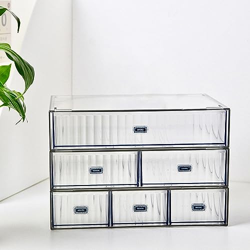 Desk Drawer Organizer, Stackable Office Supplies Desk Organizer, Plastic Plastic Storage Drawer, Desk Grocery Organizer For Stationery/Office Supplies (Clear, 3 Compartment) - color: Clear, size: 3drawers