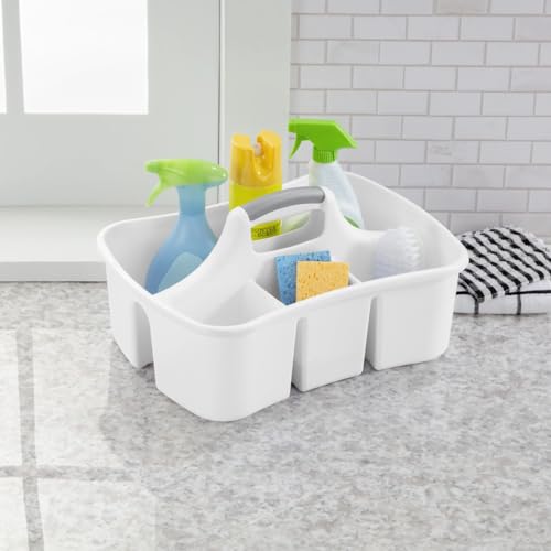 Divided Ultra™ Caddy, Easy Carry, Handy Plastic Utility Storage, White