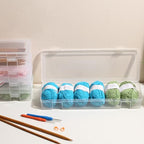 Large Storage Containers 6 Pack Plastic Box with Latching Lid 15" x 5"x 1.9" Storage Case for Art Supplies,Tools - size: Large-6 Pack