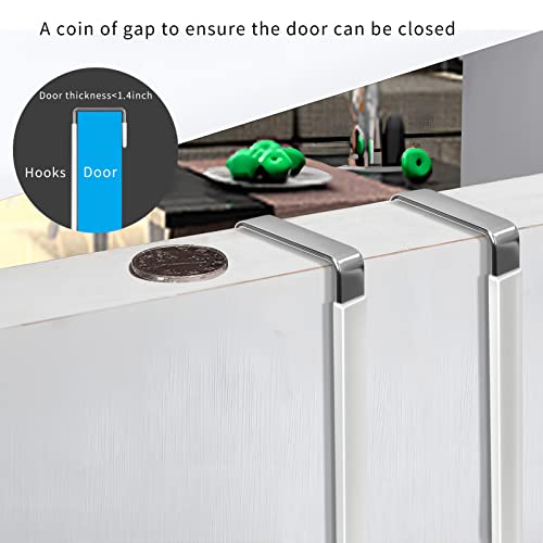 FYY Over The Door Hooks, 10 Pack Door Hangers Hooks with Rubber Prevent Scratches Heavy Duty Organizer Hooks for Living Room, Bathroom, Bedroom Hanging Clothes, Towels, Hats, Coats, Bags White - color: A White, size: Short, style: 10 Pack