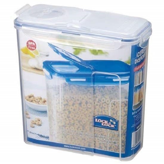 LOCK & LOCK Easy Essentials Food lids (flip-top) / Pantry Storage/Airtight containers, BPA Free, top-16.5 Cup-for Cereal, Clear - size: 16.5 Cup