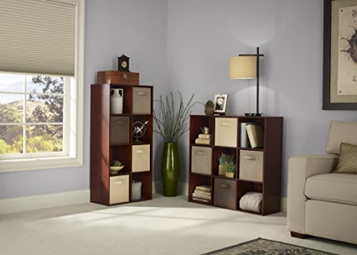 ClosetMaid Cubeicals 8 Cube Storage Shelf Organizer Bookshelf, Stackable, Vertical or Horizontal, Easy Assembly, Wood, Dark Cherry Finish - color: Dark Cherry, size: 8-Cube