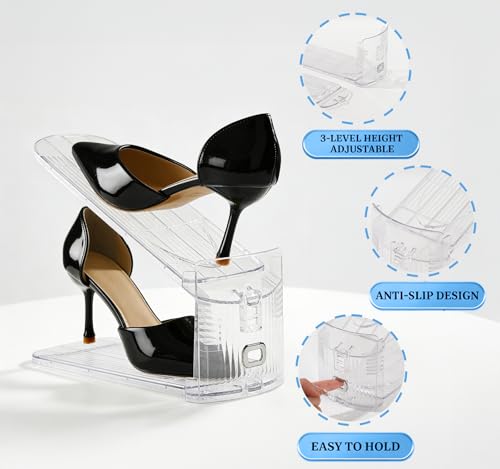 Shoe Slot Organizer,12 Pack Shoe Stacking Organizer for Sneakers Heels and Flat