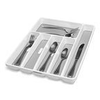 madesmart Classic Large Silverware Tray - White |CLASSIC COLLECTION | 6-Compartments| Kitchen Drawer Organizer | Soft-Grip Lining and Non-Slip Rubber Feet | BPA-Free (Pack of 6) - size: Classic 6 Compartment (Pack of 6)