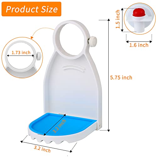2 Pack Laundry Detergent Cup Holder Fabric Softener Drip Cup Holders Drip Catcher Tray with Fixing Screw Detergent Drip Catcher and Drip Tray Removable Silicone Pad LVYOUIF