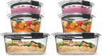Rubbermaid Brilliance® Round Leak Proof Food Storage Containers, 6 Piece Set (Pack of 2) - size: Set of 3 Round Containers (Pack of 2)