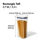 OXO Good Grips POP Container - Rectangle Tall 3.7 Qt, transparent - color: White, size: 3.7 Qt - Rectangle