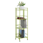 Convenience Concepts Xtra Storage 4-Tier Folding Metal Shelf, Lime - color: Lime