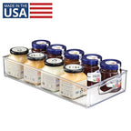 iDesign Stackable Clear Plastic Extra Long Pantry Organizers and Cabinet Storage Bins for Kitchen - size: 16 x 8 x 3, style: Pack of 1