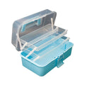 ANGELS CRAFT Clear Plastic Container 3 Layers Organizer Box - Ideal for Beads, Art Supplies, DIY Crafts, Jewelry and Small Items - 11 x 6.7 x 5” - size: 3 Layers - Blue, 11 inch