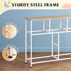 WLIVE 7 Drawer Dresser TV Stand, Entertainment Center, Media Console Table with Metal Frame and Wood Top for TV up to 45 inch, Chest of Drawers for Bedroom, Living Room, Cream White - color: Cream White