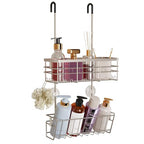 HapiRm Hanging Shower Caddy Organizer - No Drilling Shower Organizer with Inclined Shelf, Rustproof & Waterproof 304 Stainless Steel Bathroom Caddy - Brushed Nickel - color: Brushed Nickel-Inclined Shelf