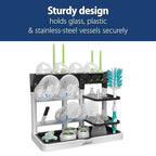 Dr. Brown's Baby Bottle Drying Tower, Stand-Up Countertop Drying Rack with Organized Storage for Baby Essentials, Space Saving Vertical Rack, Black/White - color: Black/White