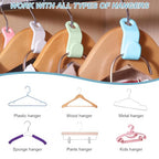 100 PCS Space Saving Hanger - Space Saver Clothes Hanger Connector with Stacking Hooks and Heavy Duty Cascading Connection - color: 100 Pcs Multicolor