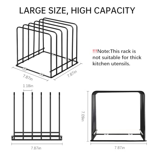 Cutting Board Organizer(1 Pc),Kitchen Cabinet Dividers for baking sheets,Bakeware Holder with 5 Slots,Space Saving,for used to Baking Tray and Chopping Storage