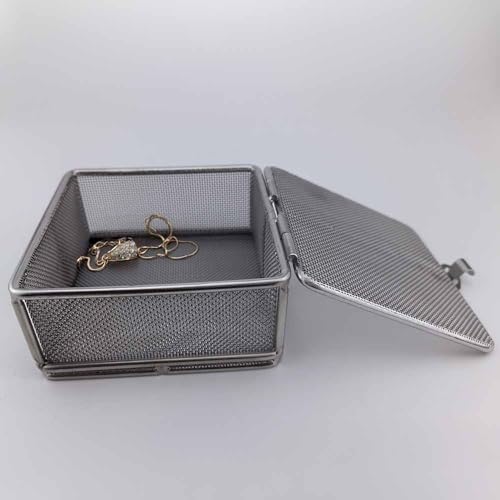 Carligo Ultrasonic Cleaner Baskets for Small Parts, Mini Mesh Basket for Steam Jewelry Cleaner Ultrasonic Machine, Stainless Steel Mesh Ball for Sonic Jewelry Cleaner Solution （4" x 4" x 2"） - size: 4" x 4" x 2"