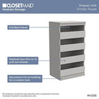 ClosetMaid 4598 Modular Storage Stackable Unit with 4 Drawers, Taupe - color: Taupe