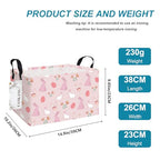 FANKANG Storage Bins,Nursery Hamper Canvas Laundry Basket Foldable with Waterproof PE Coating Storage Baskets for Boys and Girls, Office, Bedroom, Clothes,Toys(Rec-Rabbit ） - color: Rec-Rabbit