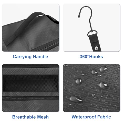 Olosar Suitcase Organizer, Travel Luggage Organizer Portable Hanging Travel Shelves Collapsible Hanging Packing Cubes for Carry on Suitcase - color: Dark Grey-S, size: Small