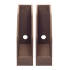 MobileVision Executive Brown Cloth Fabric Vertical File Holders - 2 Piece Combo - color: Brown Fabric