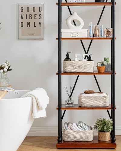 KALLAX Small Woven Basket, 12 x 8 x 4.5 Inches, Storage Basket for Organizing, Cute Small Rope Shelf Closet Cube Storage Bins Baskets for Shelves, Dog Toy Gift Baskets Empty, 3 Pack Brown - color: Brown, size: 12"L x 8"W x 4.5"H