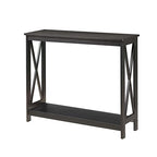 Convenience Concepts Oxford Console Table 39.5" - Sofa Table with Storage Shelf, Transitional Entryway Hall Table for Living Room and Bedroom, Display Foyer Table, Black - color: Black