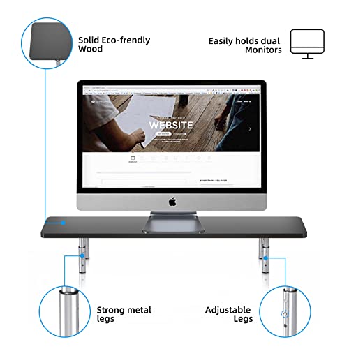 suptek Laptop Stand for Desk,Computer Monitor Laptop Stand Riser for Printer, Notebook and All Flat Screen TV Display,3 Height Adjustable(MST016)