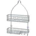 Simple Houseware Bathroom Hanging Shower Head Caddy Organizer, Silver (26 x 16 x 5.5 inches) - color: Silver, size: Large
