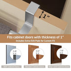 KES Over The Cabinet Door Towel Rack, Kitchen Towel Holder, Over The Cabinet Door Kitchen Towel Bar SUS304 Stainless Steel 2 Pack Brushed Finish, KTH200S26-2-P2 - color: Brushed Finish