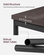 VASAGLE Side Table, Small End Table, Tall Nightstand for Living Room, Bedroom, Office, Bathroom, Chestnut Brown and Classic Black ULET273B74 - color: Chestnut Brown + Classic Black