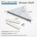 Palisade Vinyl Waterproof Corner Shower Shelf in Venetian Marble - color: Venetian Marble