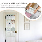 16 Pockets- Over Door Hanging Storage Organizer with 4 Kinds Pouch,Behind Closet Hanging Shelf Holder for Sock,Hat,Underwear,Travel Outfit,Shoes,Back of Door Space-saving Organization for Home,Dorm,RV - style: Medium-Green: Pack of 1