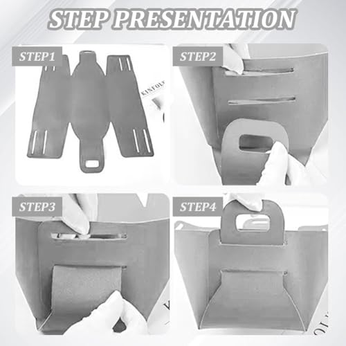 Foldable Storage Basket Bin PU Leather Desktop Organizer Box Gray Small Catchall Basket Rectangle Tray Double Handles for Entryway Bedside Dresser End Table Cosmetic Jewelry Key Wallet - color: Gray