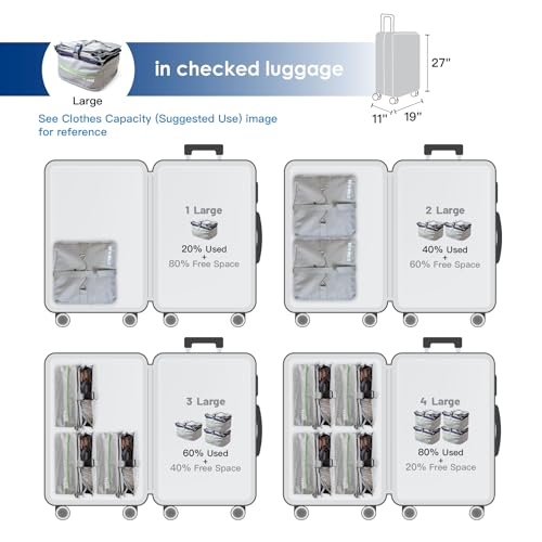 Grand Fusion Stow-N-Go Portable Hanging Travel Shelves, Packing Organizer for Luggage. Carry on Closet with Hanger for Clothes. Expandable Packing Cube. Travel Essentials, Light Gray - L - color: Light Gray, size: L = (L) 11.8" x (W) 11.8"