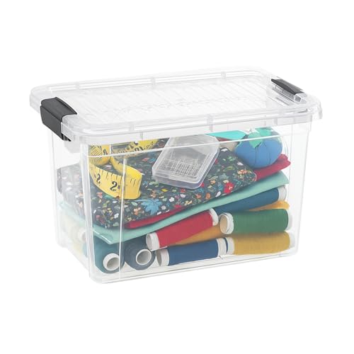 Superio Clear Storage Box with Lid, 2.5 Quart Plastic Container Bins for Organizing, Stackable Crates, BPA Free, Non Toxic, Odor Free, Organizers - size: 2.5 Quart