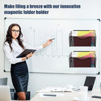 Magnetic File Holder 1 Pockets File Folder Organizer, Office Hanging Magazine Rack for File Cabinets, Magnetic Paper Holder, No Drilling Mail Organizer for Refrigerator, Office