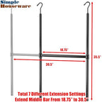 Simple Houseware Adjustable Closet Hanging Rod, Black - color: Black, size: 1 Pack